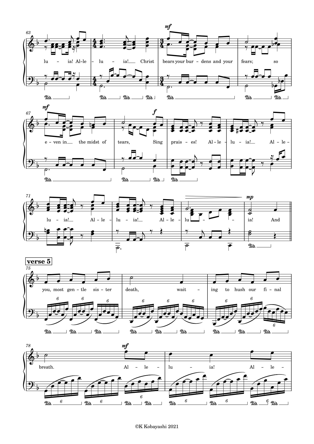 All creatures of our God and King Lift up your voice and with us sing, Trang 4