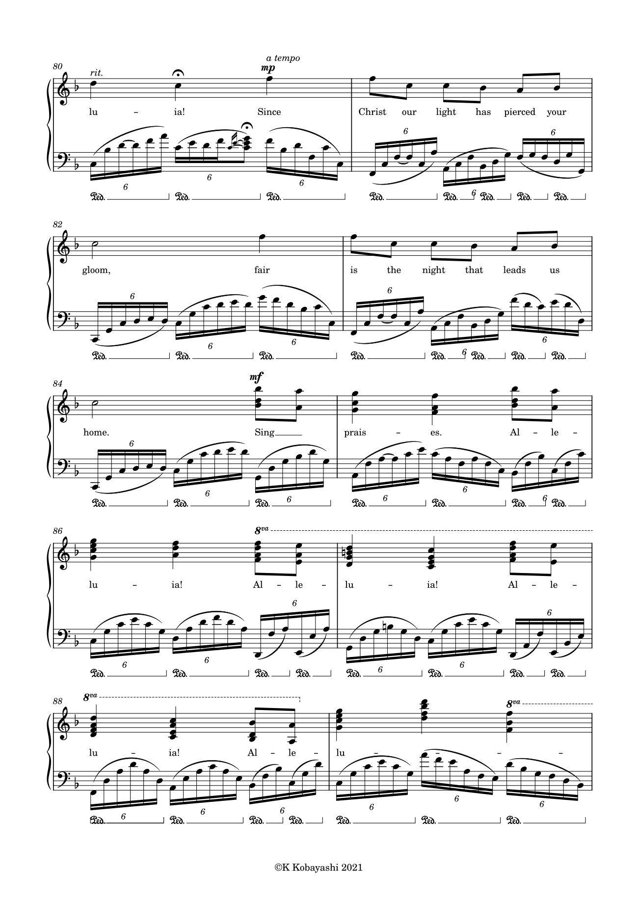 All creatures of our God and King Lift up your voice and with us sing, Trang 5