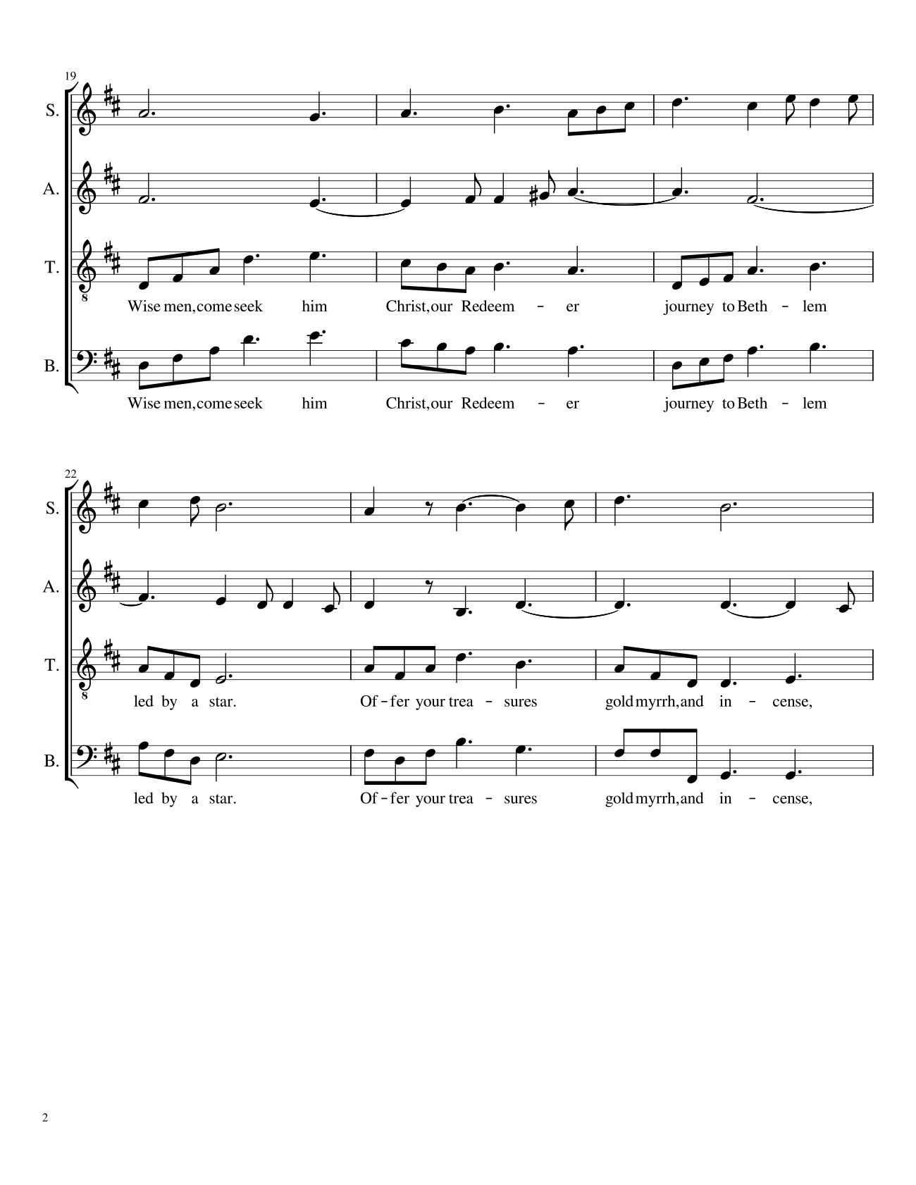 Page 2 of Sheet music PDF Child in a Manger (SATB) - Abqsinger