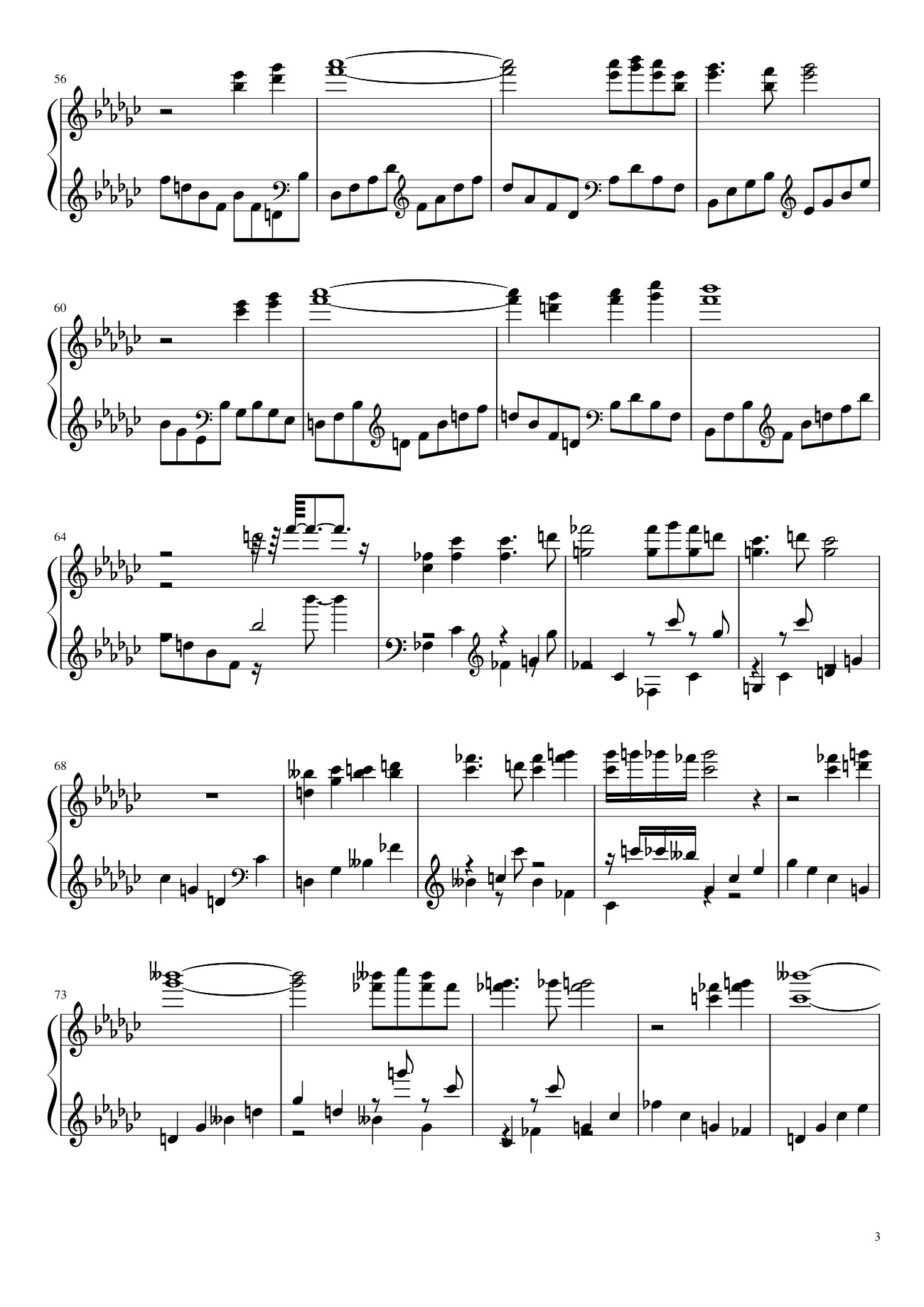 Page 3 of Sheet music PDF Piano Tay trái chỉ trăng Sheet Piano - Maihao