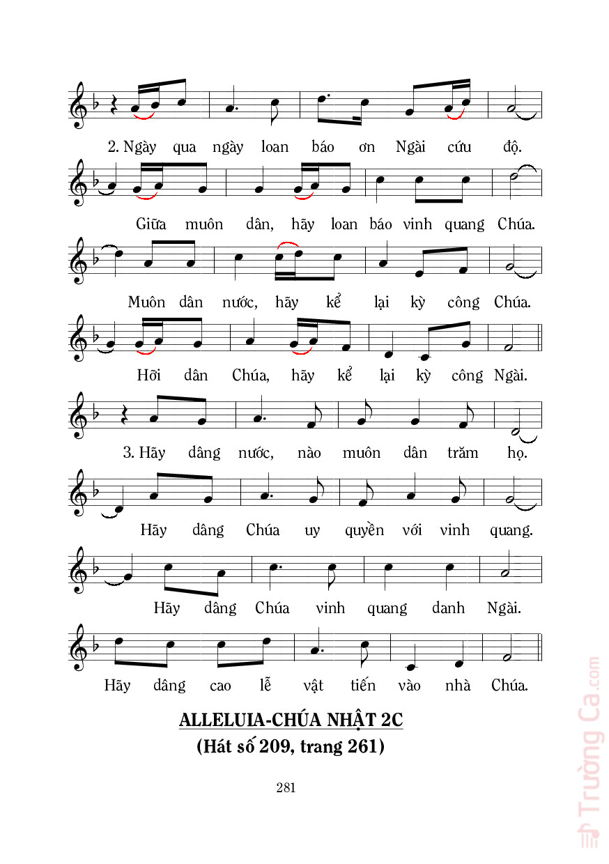 Page 2 of Sheet music PDF Thánh Vịnh 95, Giữa Muôn Dân - Mi Trầm