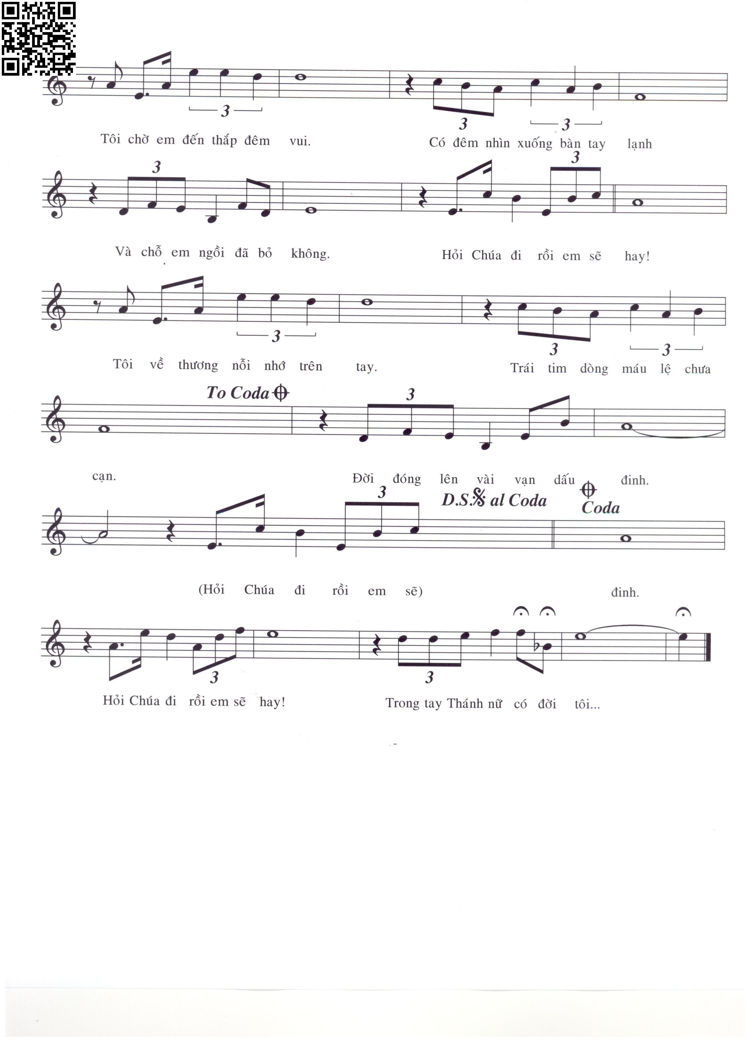 Page 2 of Sheet music PDF Hạnh phúc buồn - Hoàng Thanh Tâm