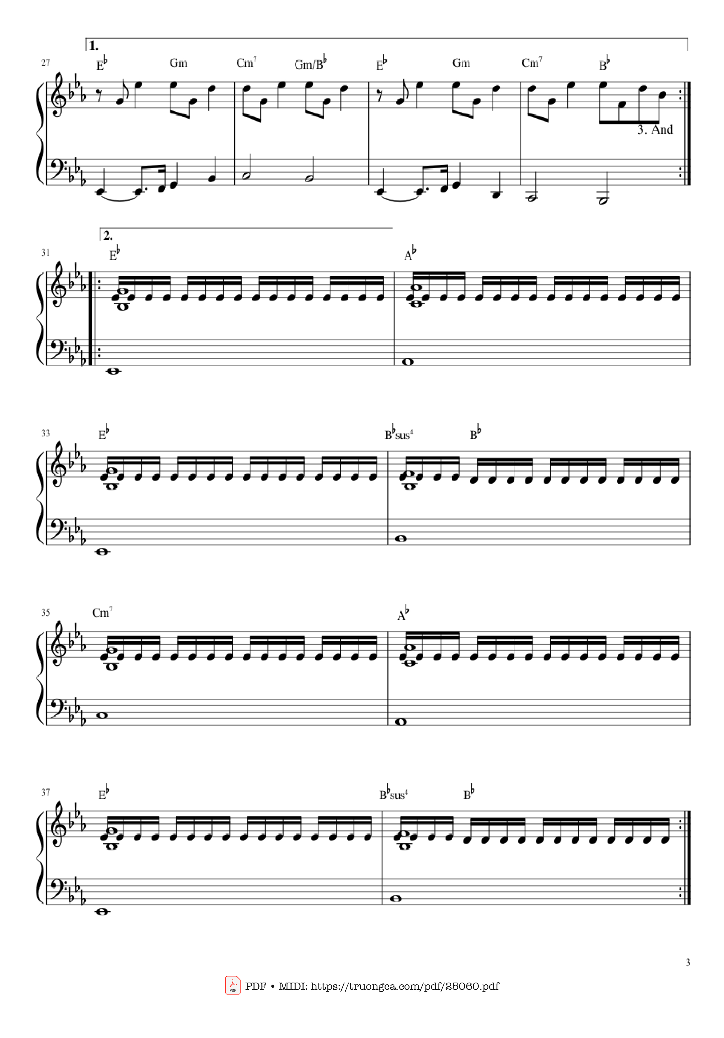 Page 3 of Sheet music PDF Fix You Sheet Piano - Leon Montealegre