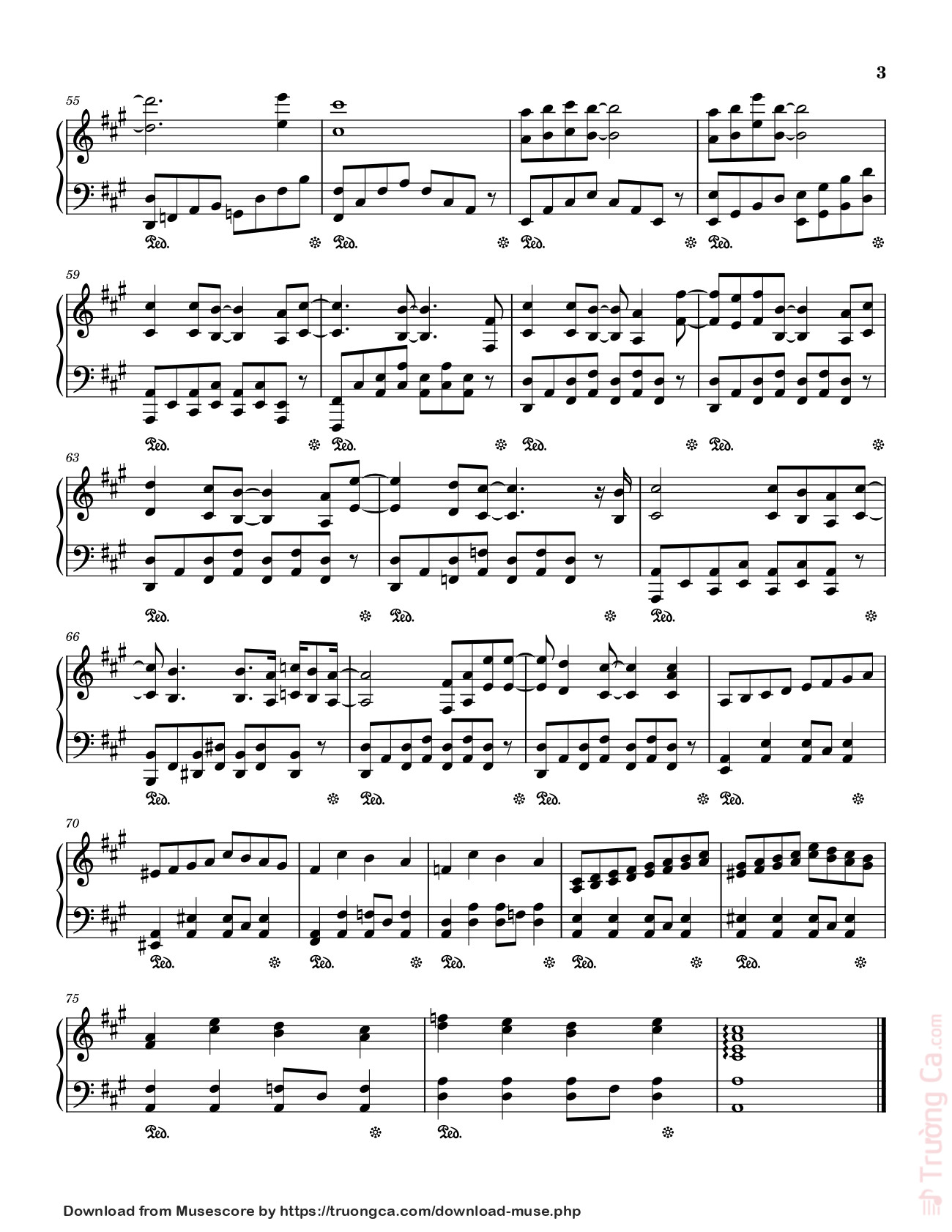 Page 3 of Sheet music PDF Love – Wave to Earth Sheet Piano - Duy H Ha