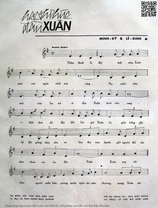 Page 2 of Sheet music PDF Hạnh phúc đầu xuân - Minh Kỳ