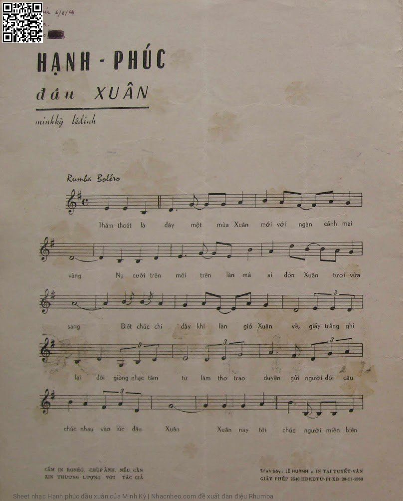 Page 6 of Sheet music PDF Hạnh phúc đầu xuân - Minh Kỳ