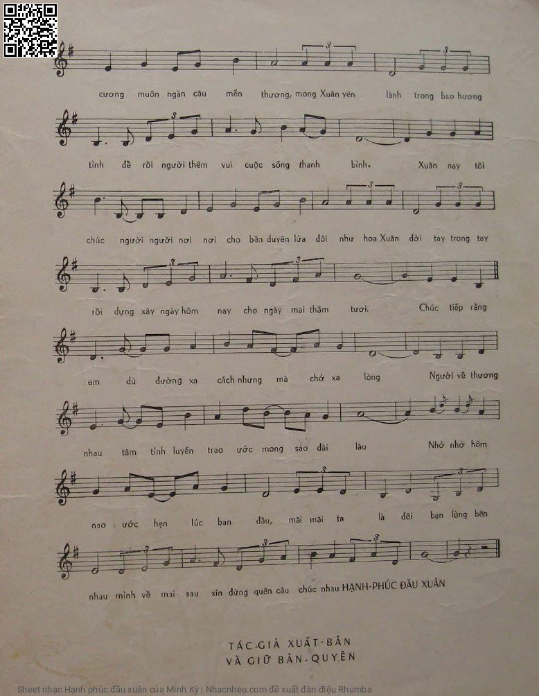 Page 7 of Sheet music PDF Hạnh phúc đầu xuân - Minh Kỳ