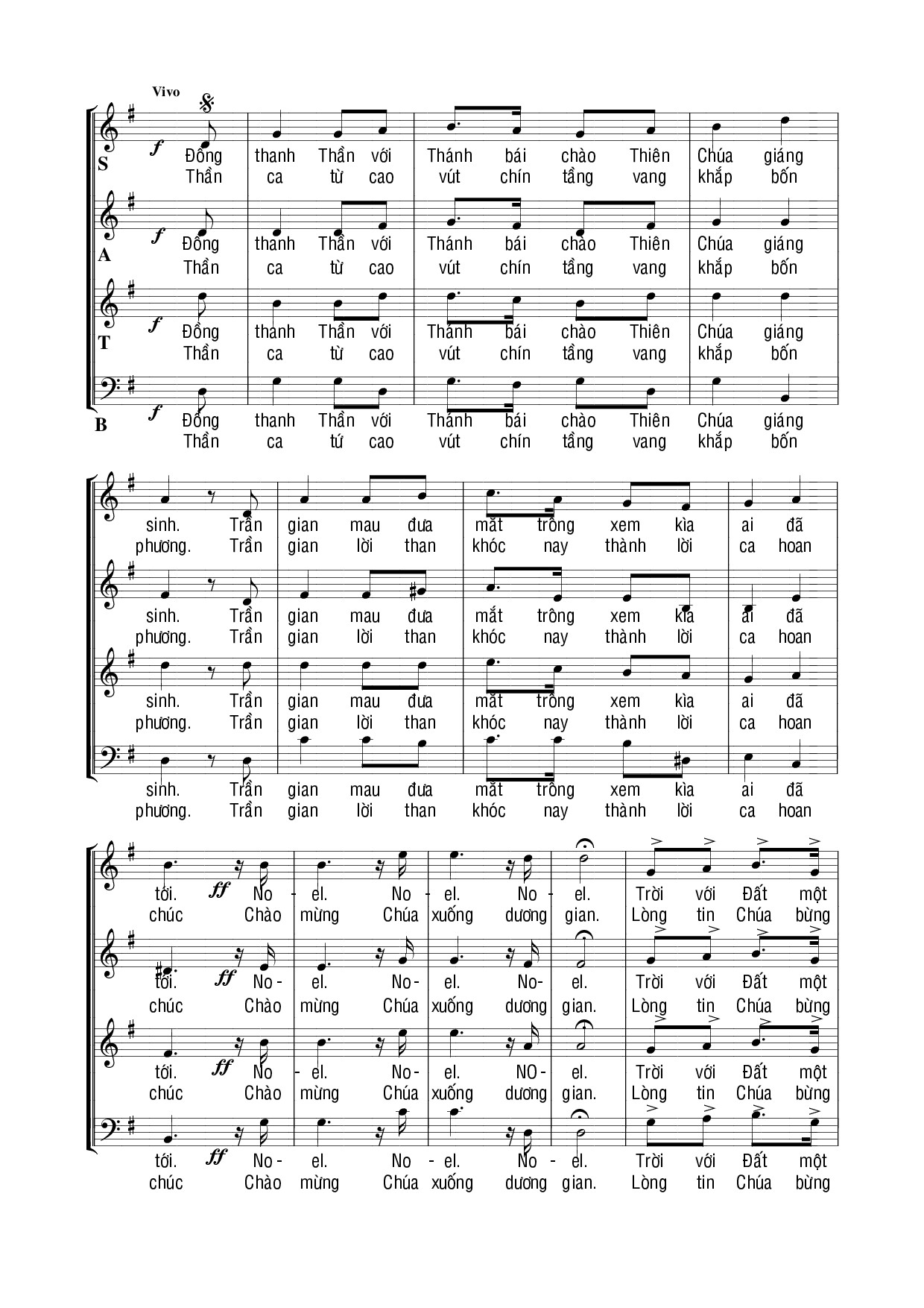 Page 2 of Sheet music PDF Mừng Hát Noel - Nhạc Quốc Tế