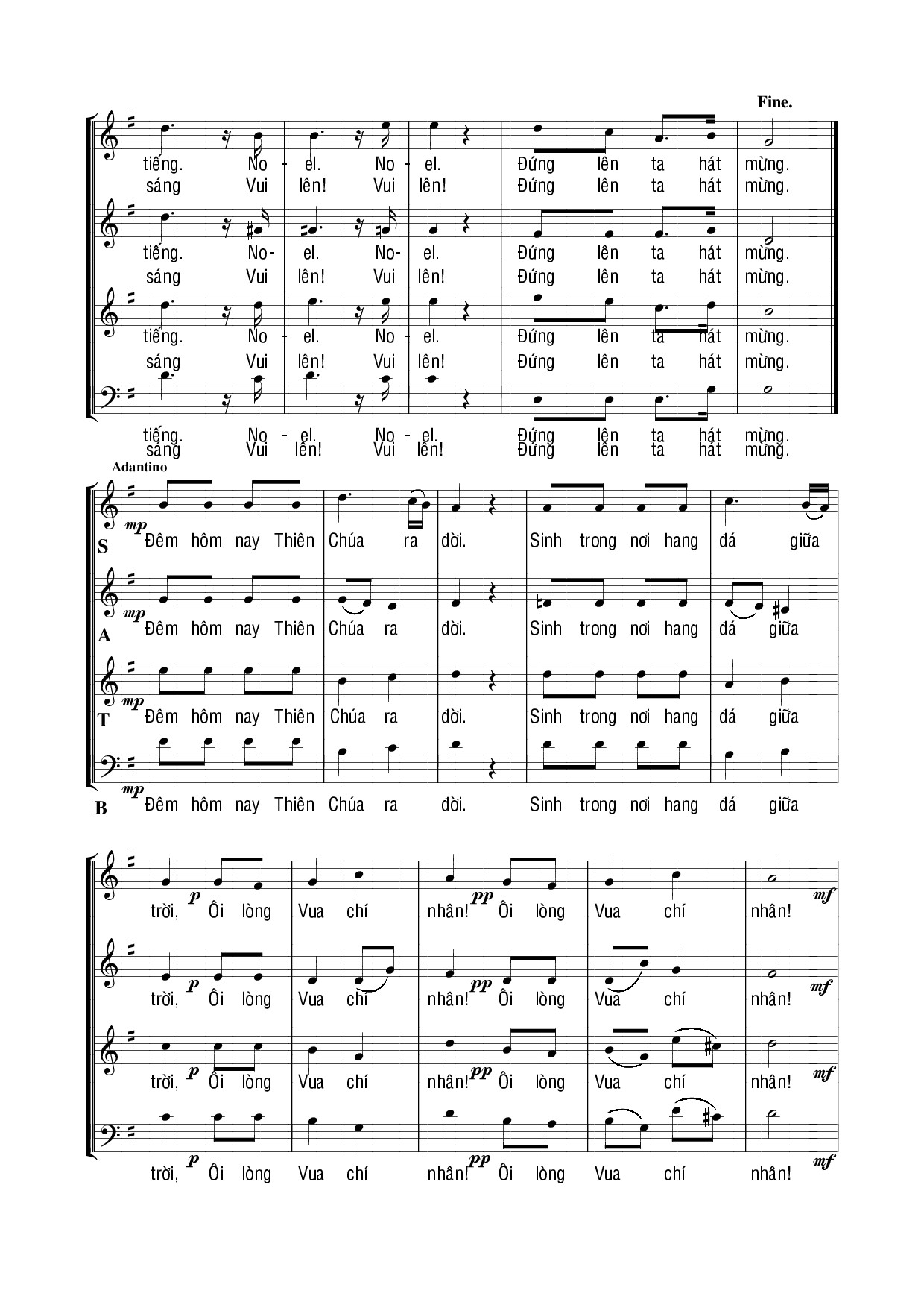 Page 3 of Sheet music PDF Mừng Hát Noel - Nhạc Quốc Tế