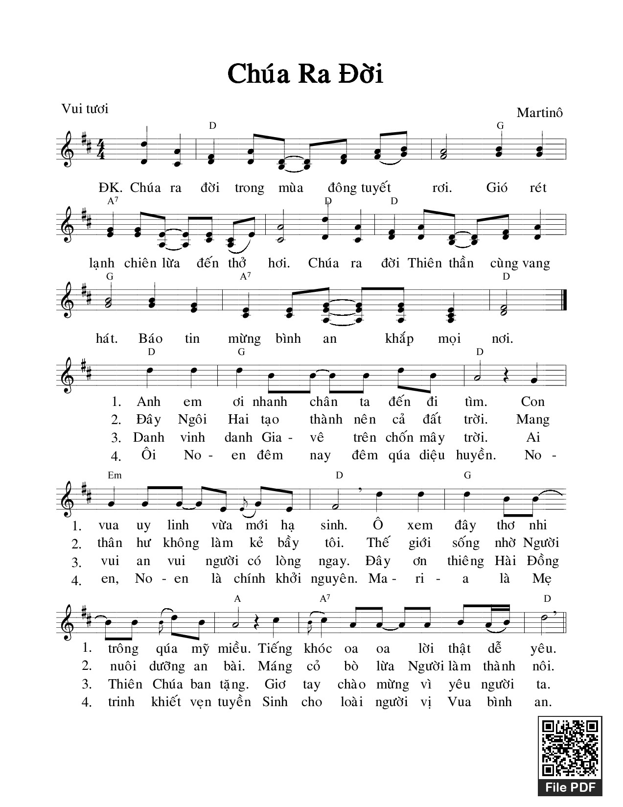 Chúa Ra Đời - Martinô