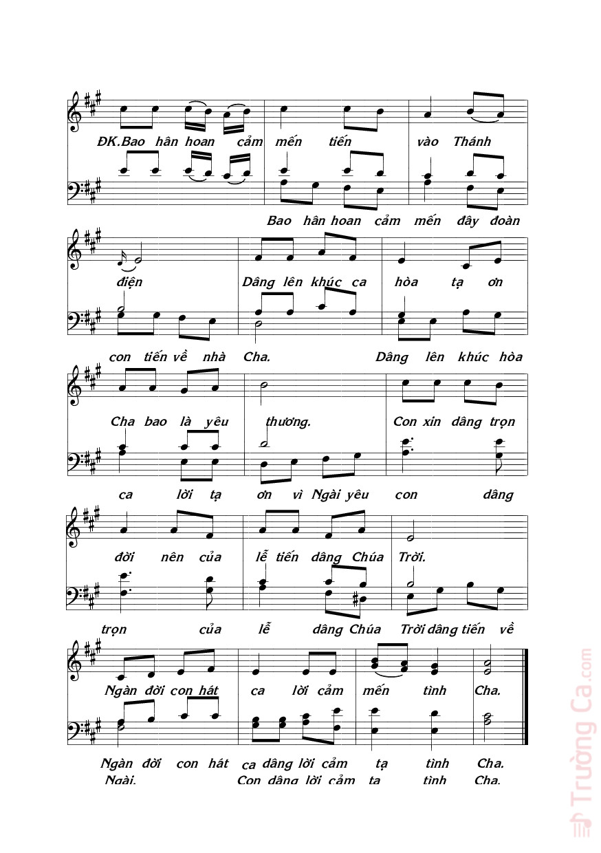 Page 2 of Sheet music PDF Cảm Mến Tình Cha - Thái Nguyên
