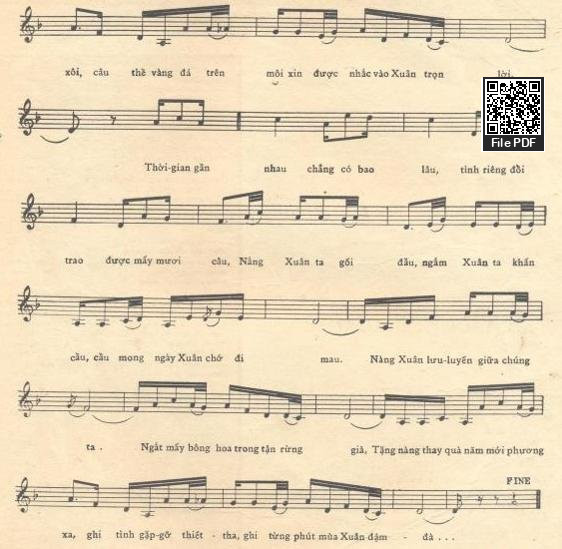 Page 2 of Sheet music PDF Ngày xuân thăm nhau - Trang Dũng Phương