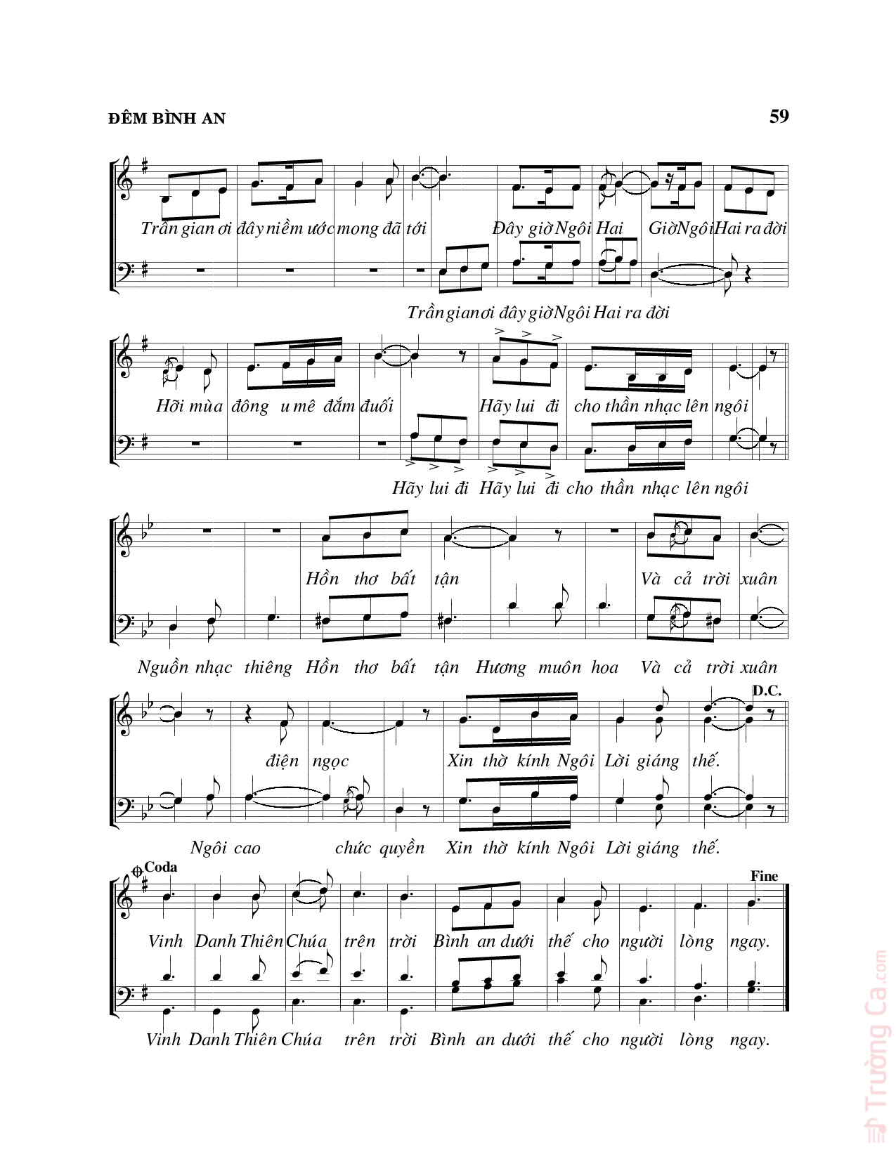 Page 2 of Sheet music PDF Đêm Bình An - Lm. Ngô Duy Linh