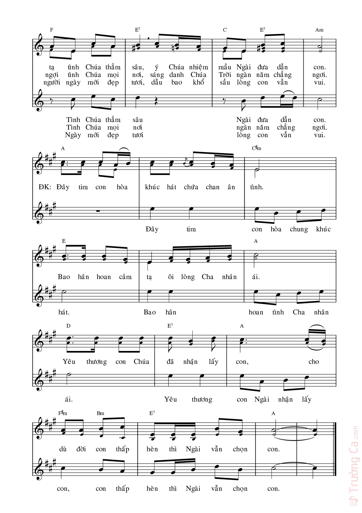 Page 2 of Sheet music PDF Con Vui Tiến Lên - Thái Nguyên
