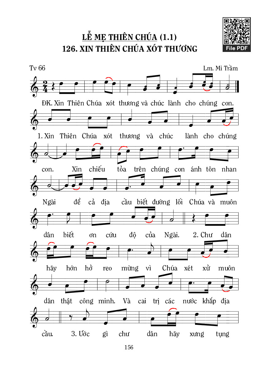 Sheet PDF of Thánh Vịnh 66, Xin Thiên Chúa Xót Thương