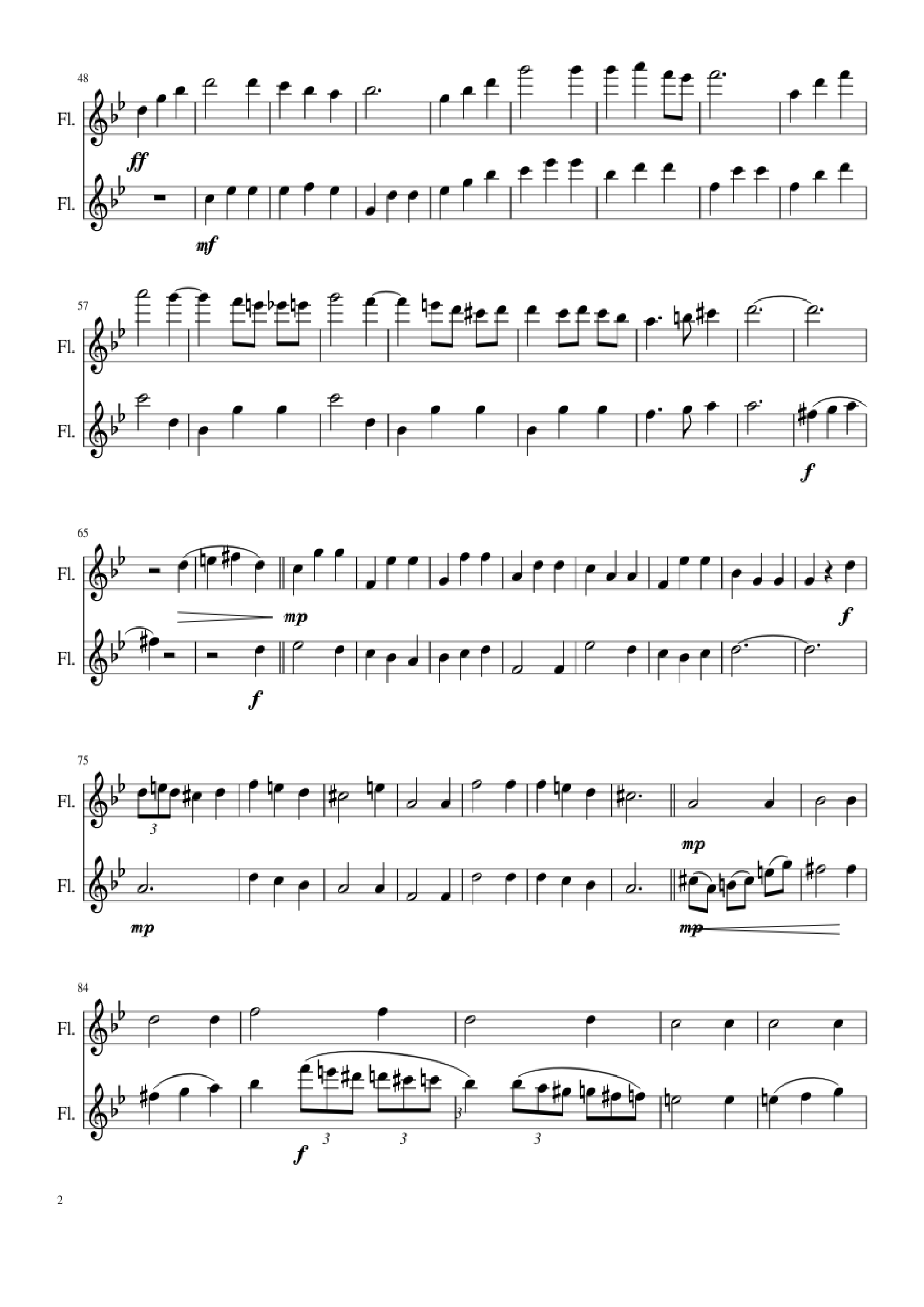 Page 2 of Sheet music PDF Merry go round of Life (Flute) - Claudia1kitty