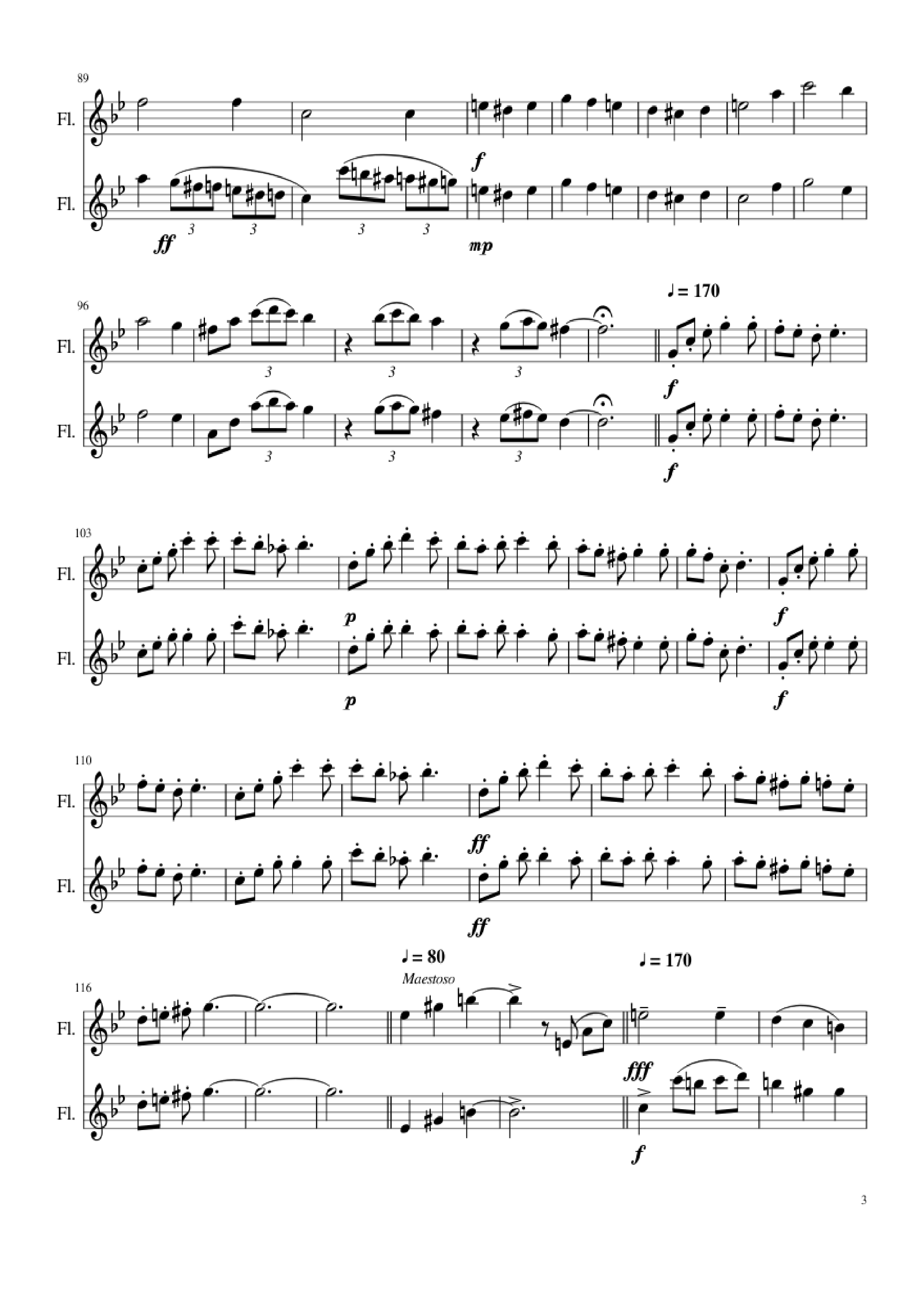 Page 3 of Sheet music PDF Merry go round of Life (Flute) - Claudia1kitty