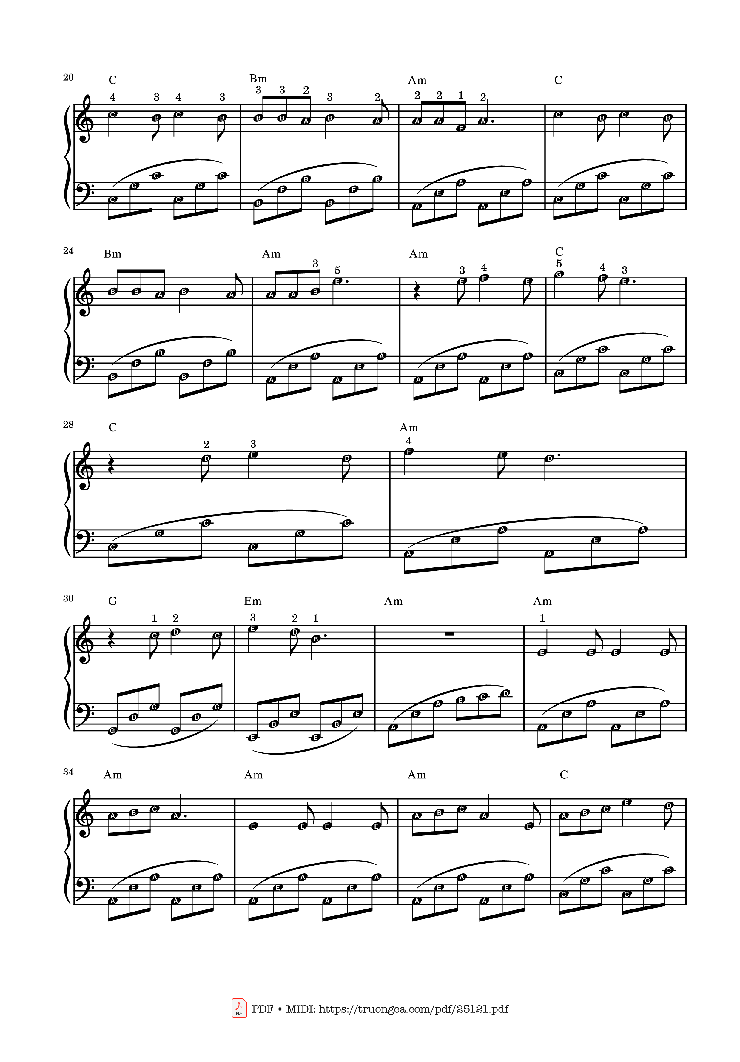 Page 2 of Sheet music PDF Mùa xuân đầu tiên Piano easy - NS Văn Cao