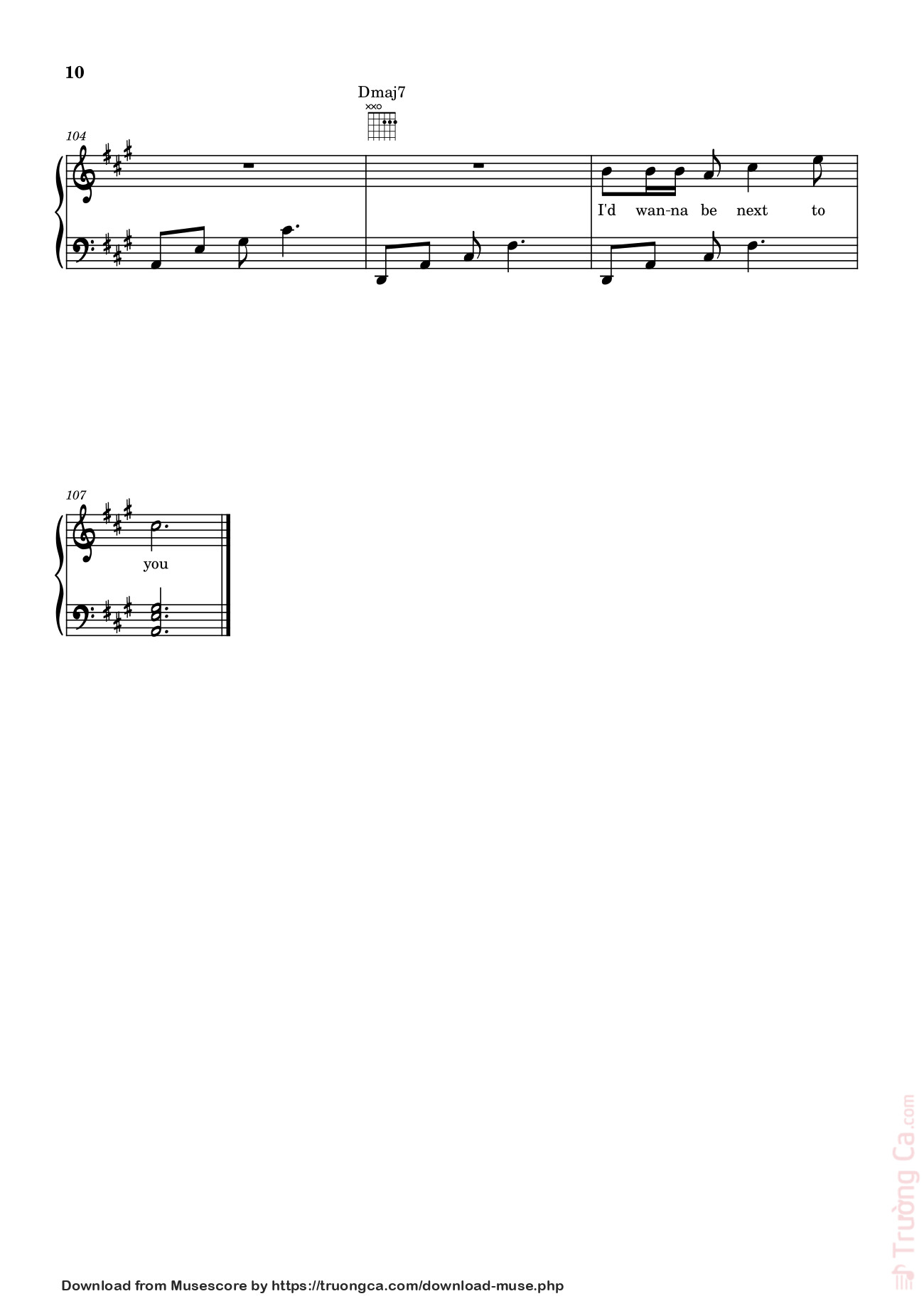 Page 10 of Sheet music PDF Die With A Smile - Bruno Mars And Lady Gaga Sheet Piano - Unregistered_user