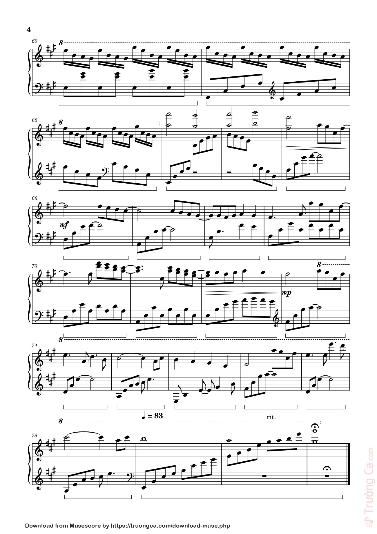 Page 4 of Sheet music PDF Reminisce Sheet Piano - Tony Ann