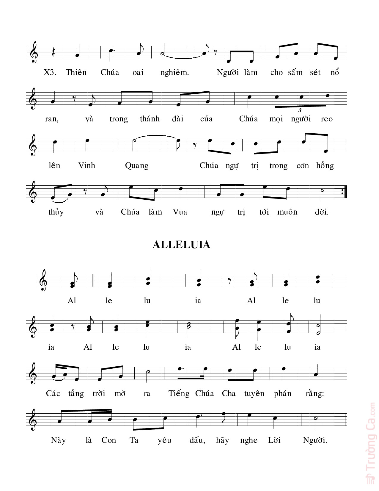 Page 2 of Sheet music PDF Thánh Vịnh 28, Lễ Chúa Giêsu Chịu Phép Rửa - Cao Huy Hoàng