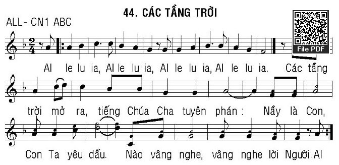 Page 1 of Sheet music PDF Thtm. Lễ Chúa Giêsu Chịu Phép Rửa - Mi Trầm