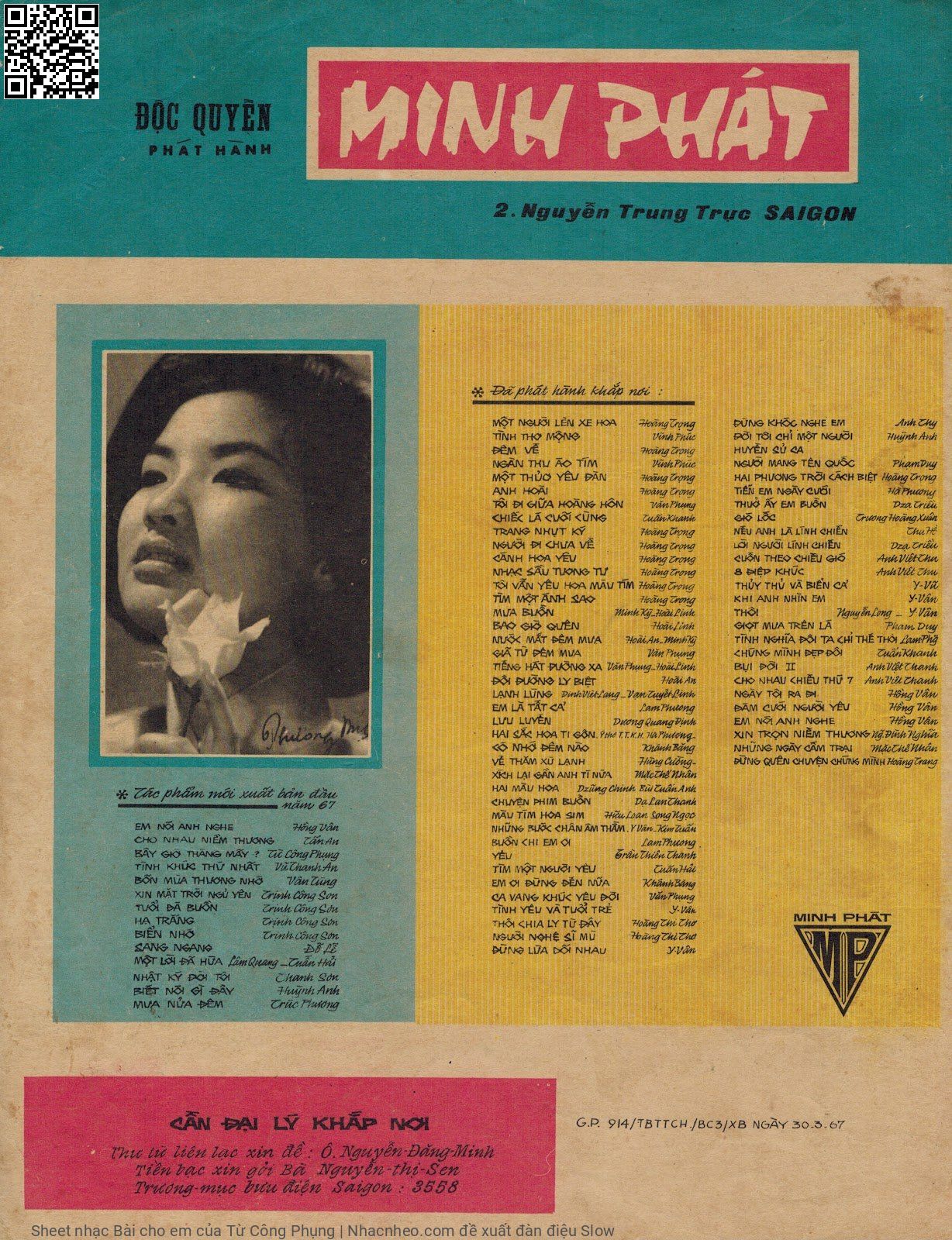 Page 4 of Sheet music PDF Bài cho em - Từ Công Phụng