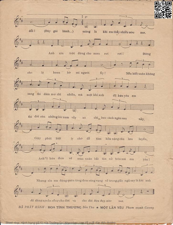 Page 3 of Sheet music PDF Hành trang giã từ - Trường Sa
