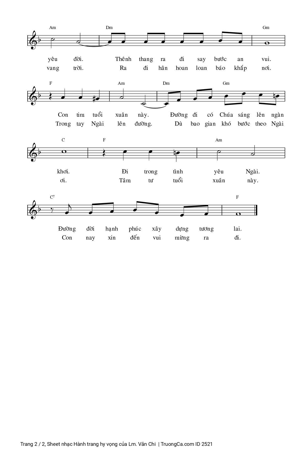 Hành trang con đây Ngài ơi chân dung tuổi xuân vẽ trong kiếp người miệt mài, Trang 2