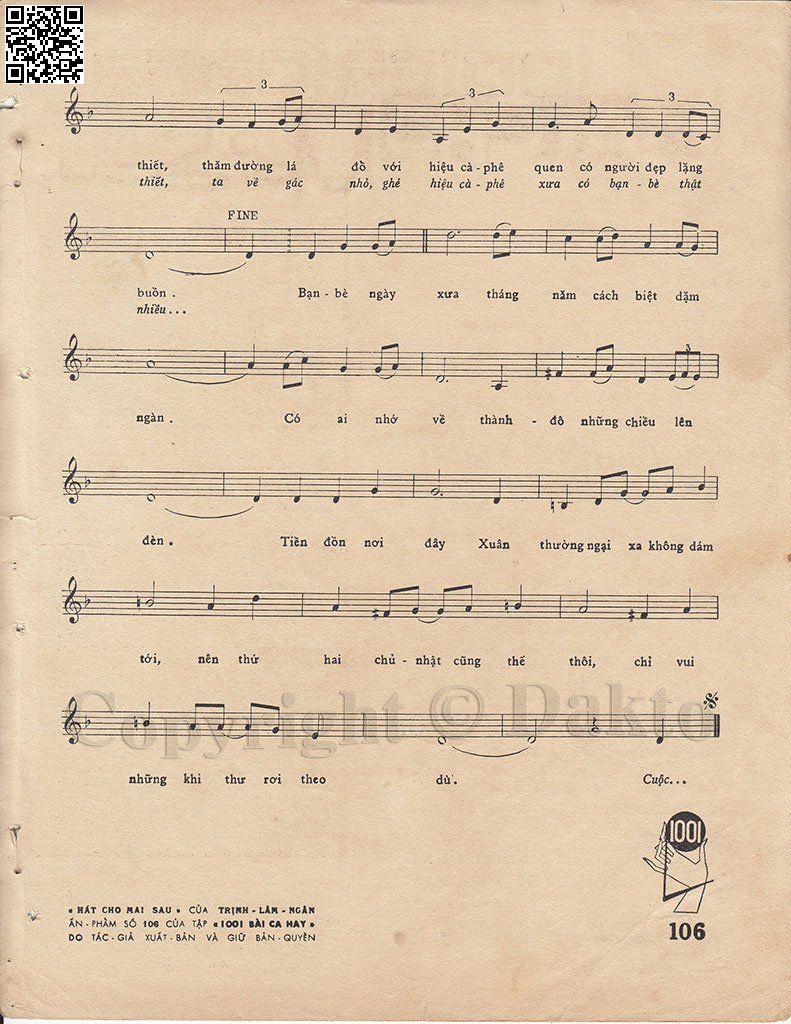 Page 3 of Sheet music PDF Hát cho mai sau - Trịnh Lâm Ngân