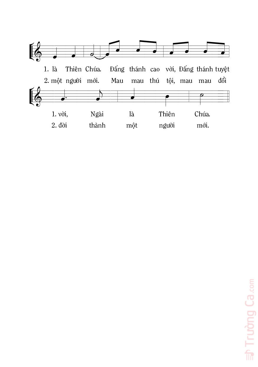 Page 2 of Sheet music PDF Chúa Chịu Rửa - Mi Trầm