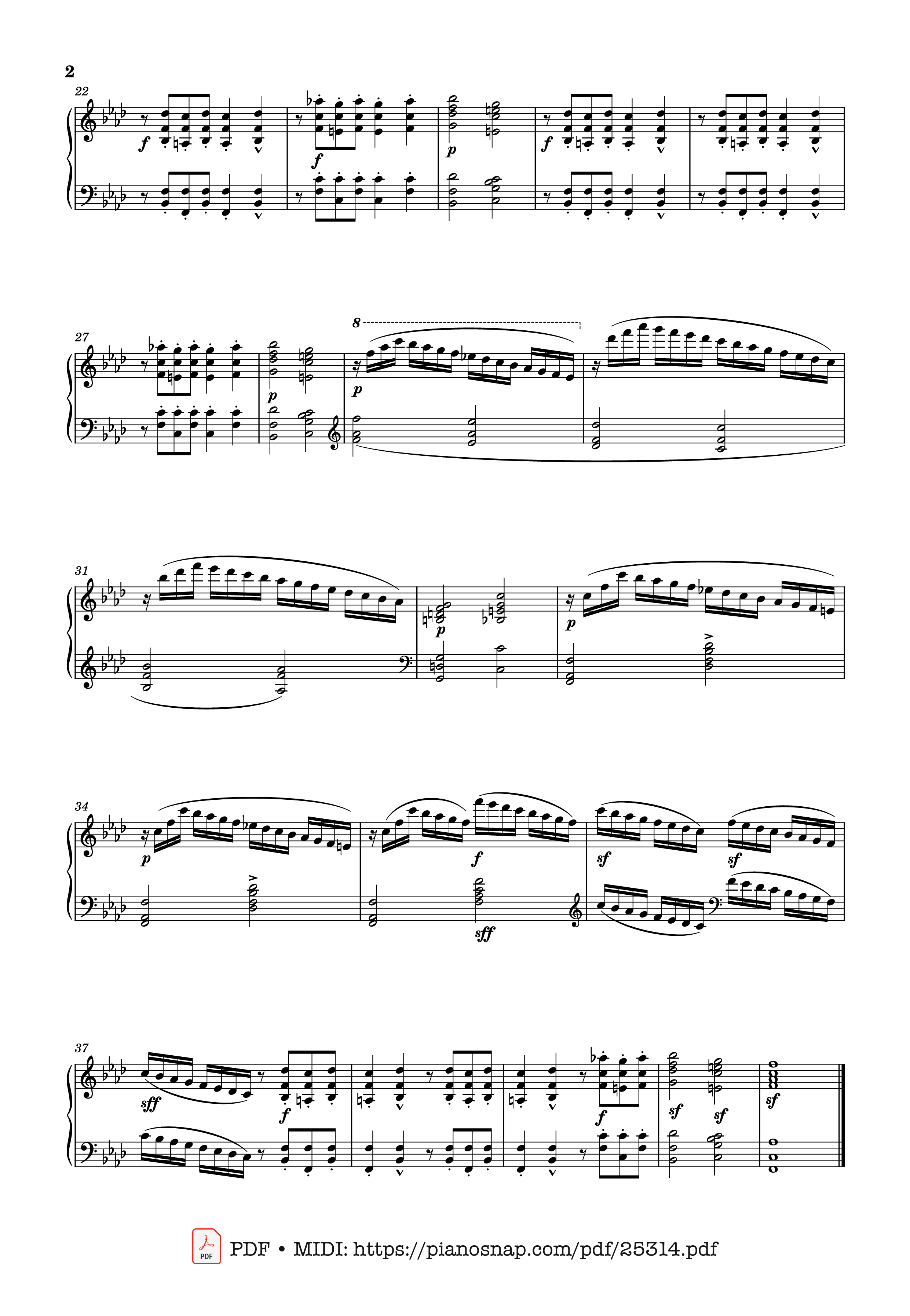 Page 2 of Sheet music PDF Prélude No. 18 in F Minor Sheet Piano - Stephen Heller