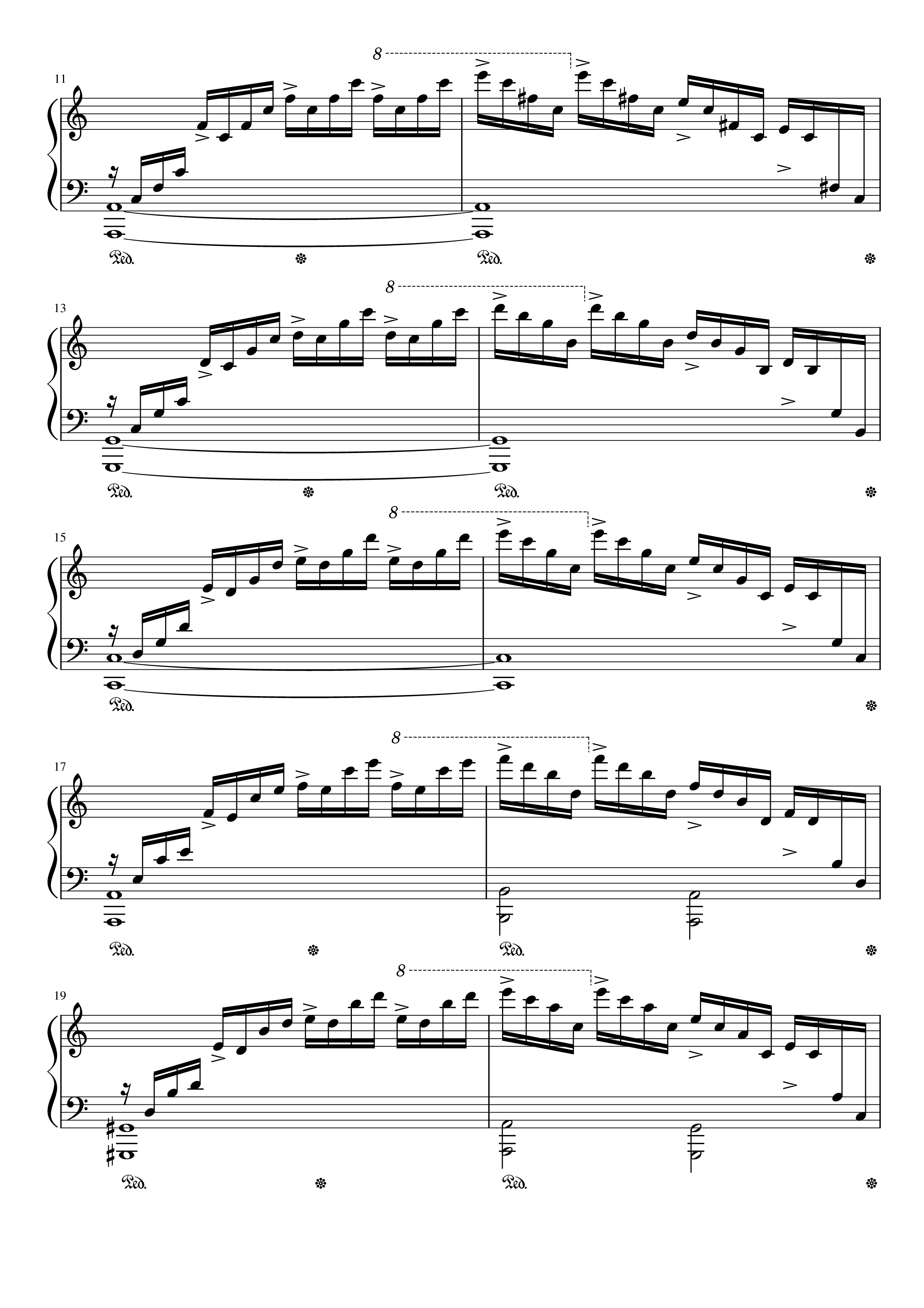 Page 2 of Sheet music PDF Piano Etude op.10 no.1 (Waterfall) Chopin - Chopin