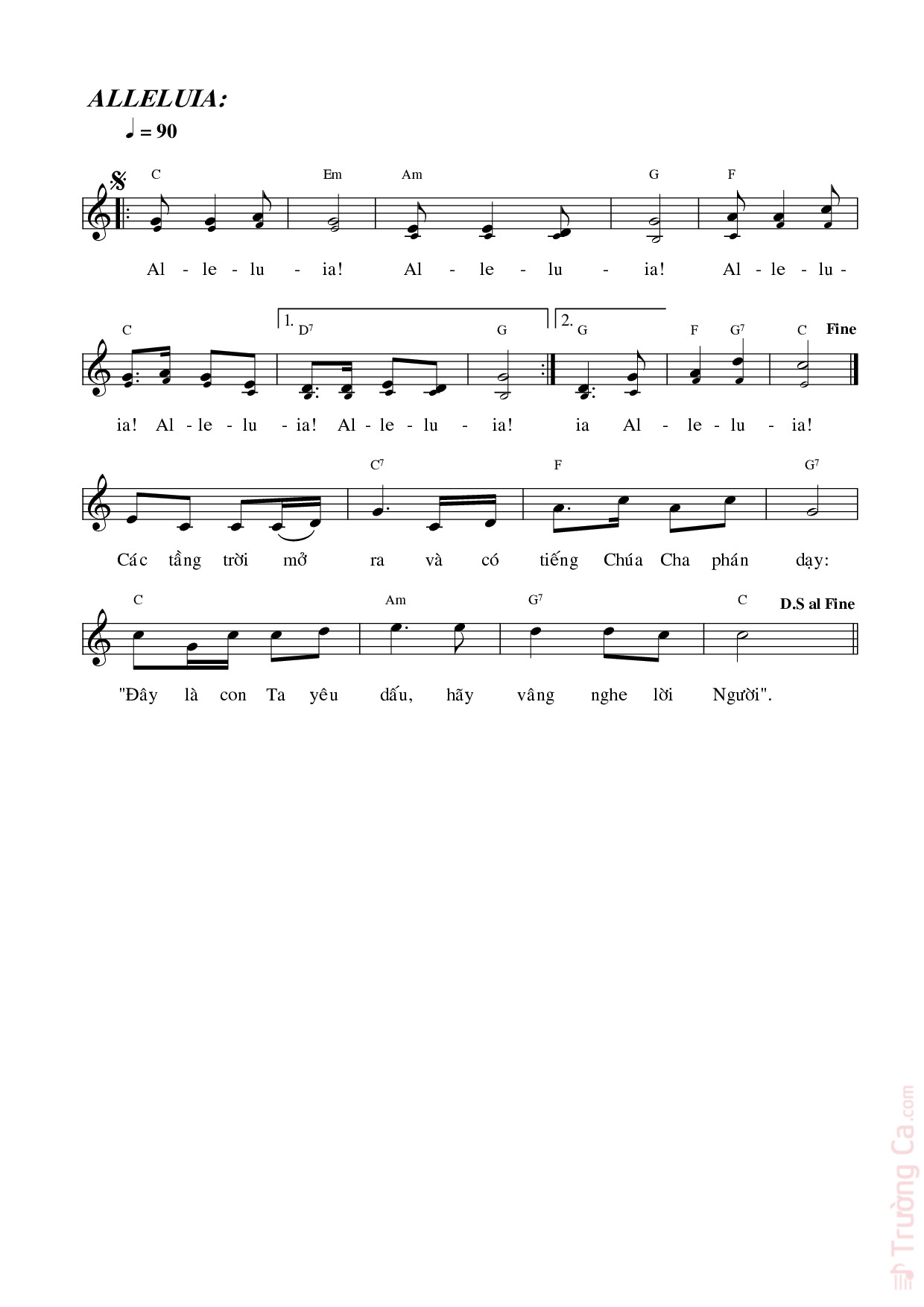Page 2 of Sheet music PDF Thánh Vịnh 28, Lễ Chúa Giêsu Chịu Phép Rửa - Văn Duy Tùng