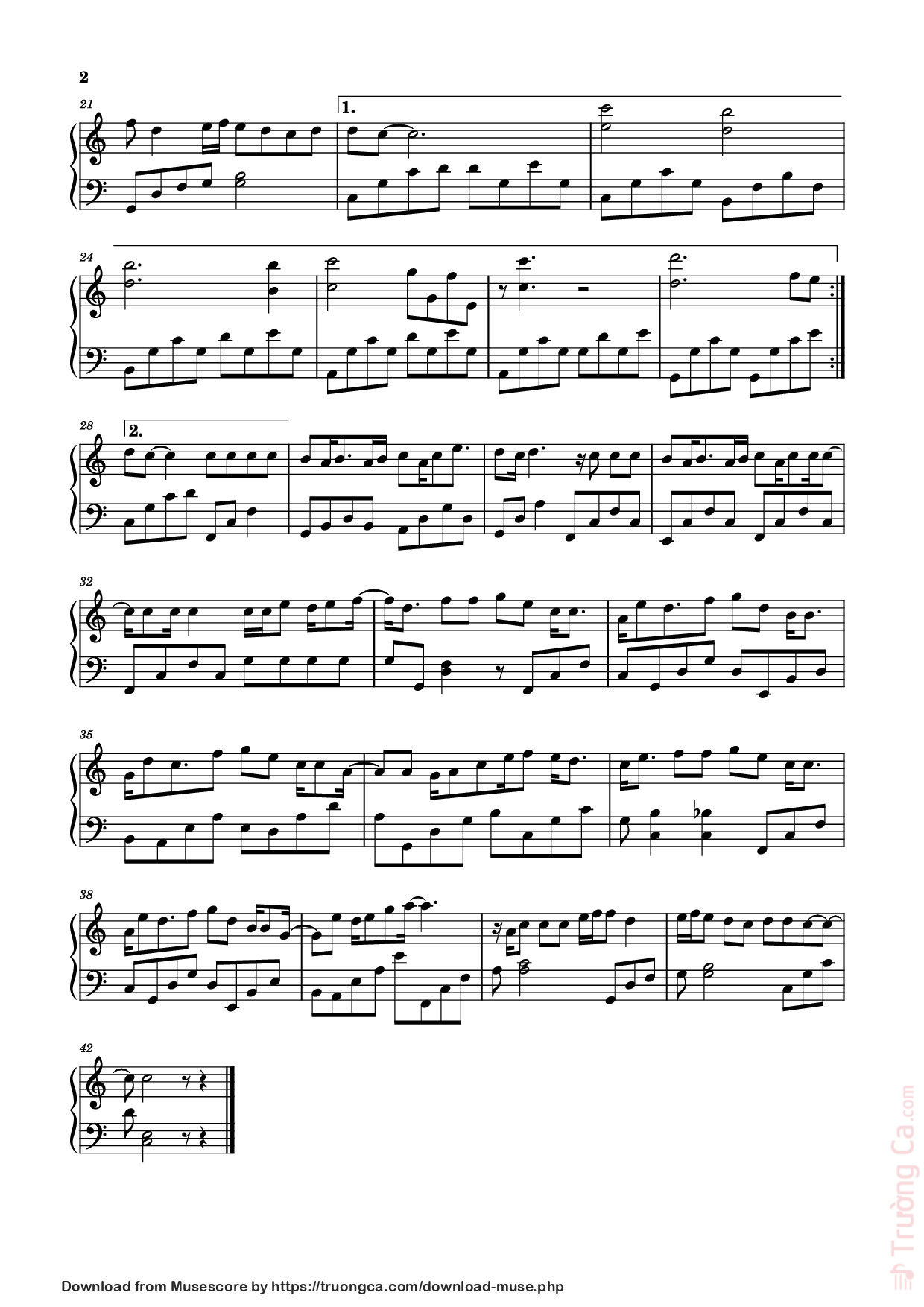 Page 2 of Sheet music PDF Piano Những lời hứa bỏ quên Sheet Piano - Suspicious Wasabi