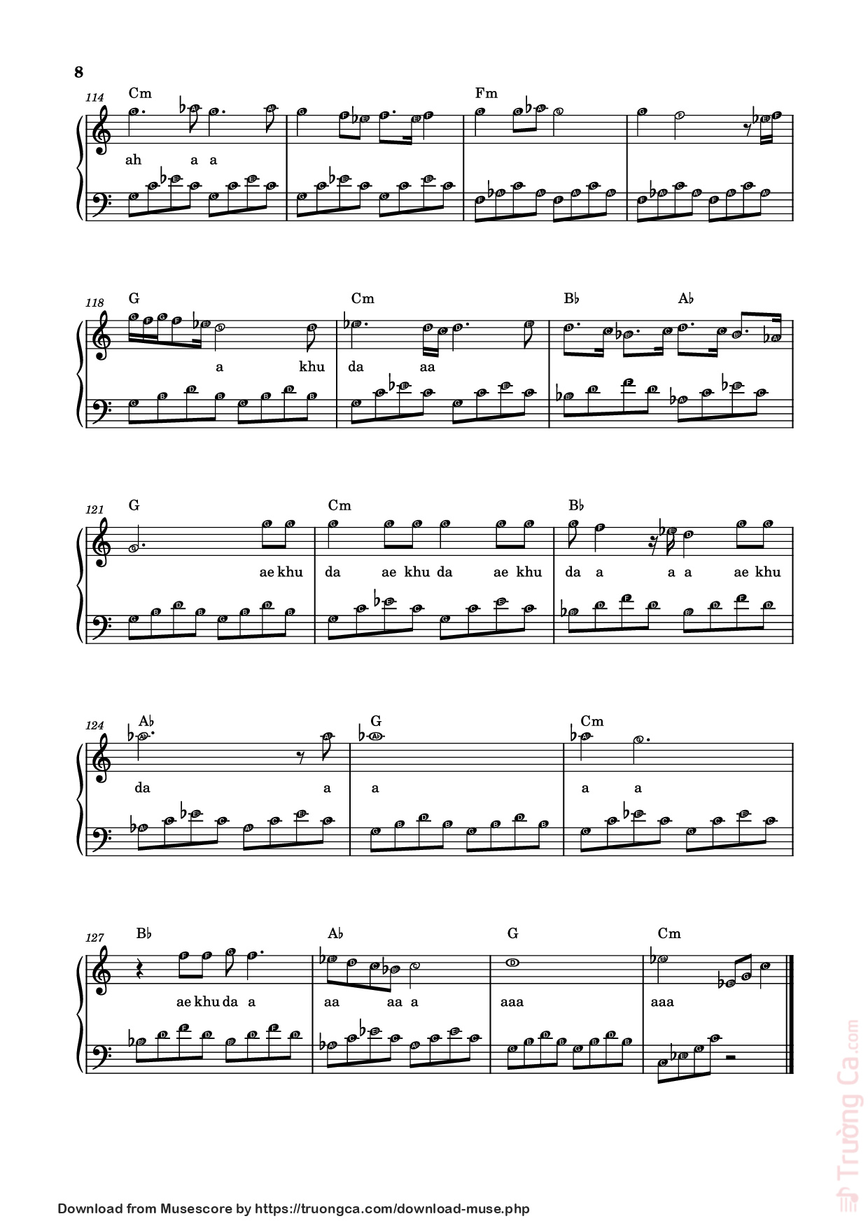 Page 8 of Sheet music PDF Piano jab bana uska hi bana Sheet Piano - Arijit Singh