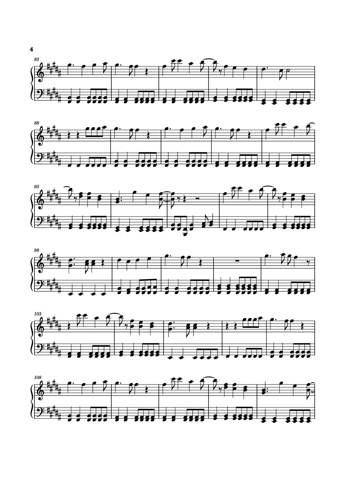 Page 4 of Sheet music PDF Piano Angeleyes Sheet Piano - ABBA