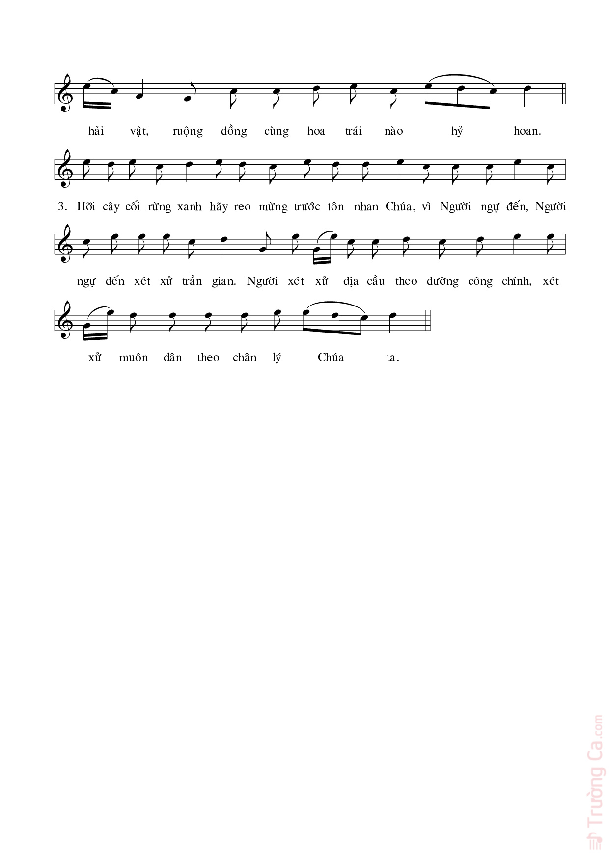 Page 2 of Sheet music PDF Thánh Vịnh 95, Đáp Ca Lễ Đêm Giáng Sinh - Quốc Vinh