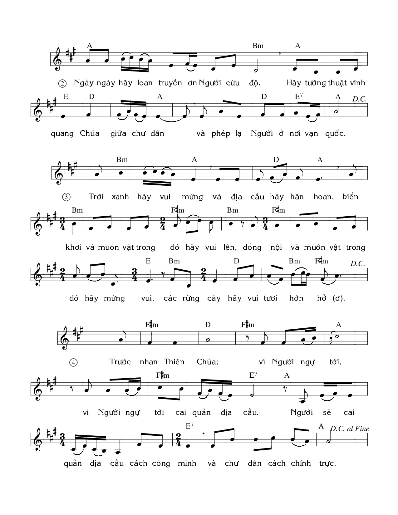 Page 2 of Sheet music PDF Thánh Vịnh 95, Đáp Ca Đêm Giáng Sinh - Hoàng Viết Hùng