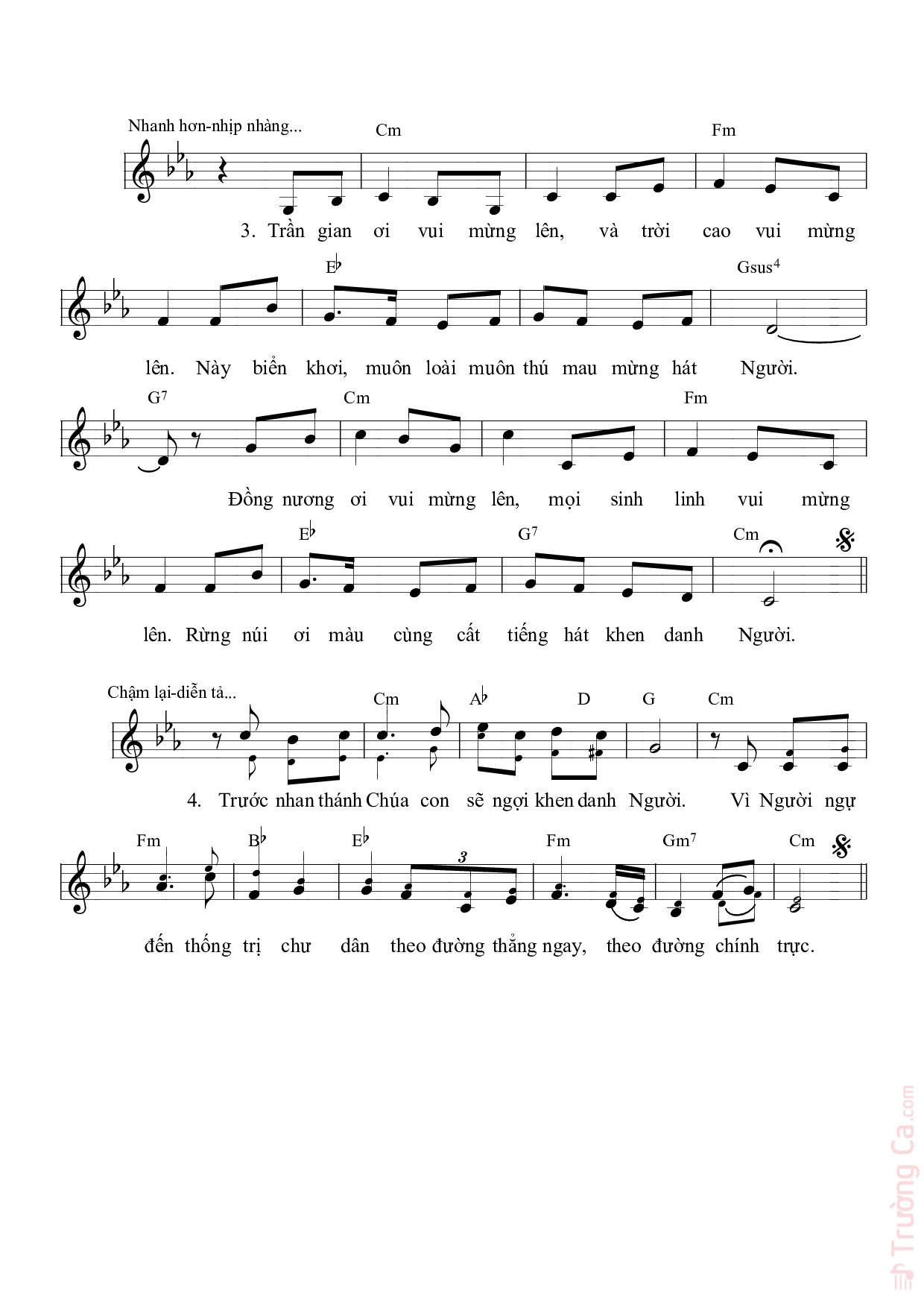 Page 2 of Sheet music PDF Thánh Vịnh 95, Đấng Cứu Thế Giáng Sinh - Tường Ân