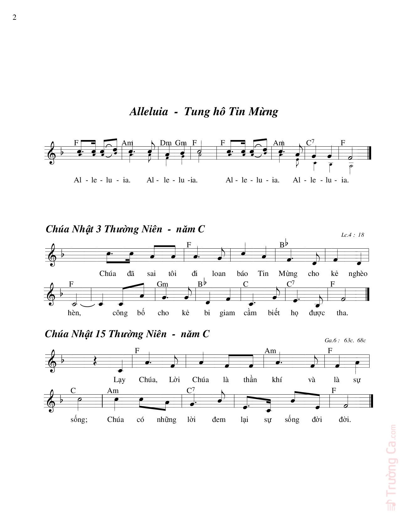 Page 2 of Sheet music PDF Thánh Vịnh 18, Chúa Nhật 3C Thường Niên - Hồng Ngự