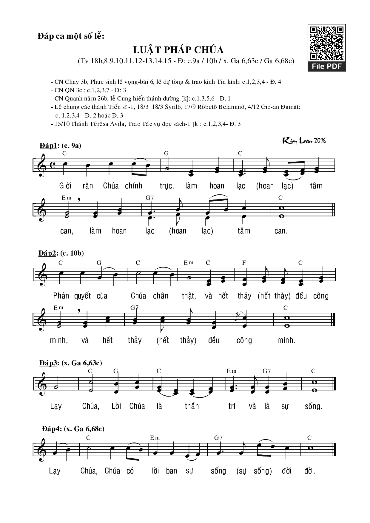 Lạy Chúa lời Chúa là thần trí và là sự sống, Trang 4