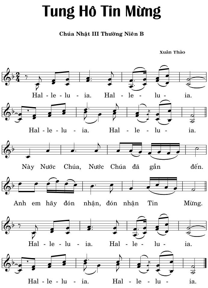 Page 2 of Sheet music PDF Thtm. Chúa Nhật 3 Thường Niên - Xuân Thảo
