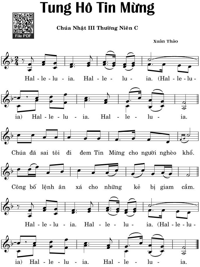 Page 3 of Sheet music PDF Thtm. Chúa Nhật 3 Thường Niên - Xuân Thảo