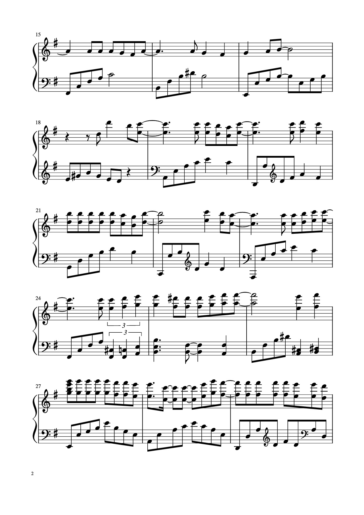 Page 2 of Sheet music PDF Piano FullHouse Piano - Composer: Quốc Thống