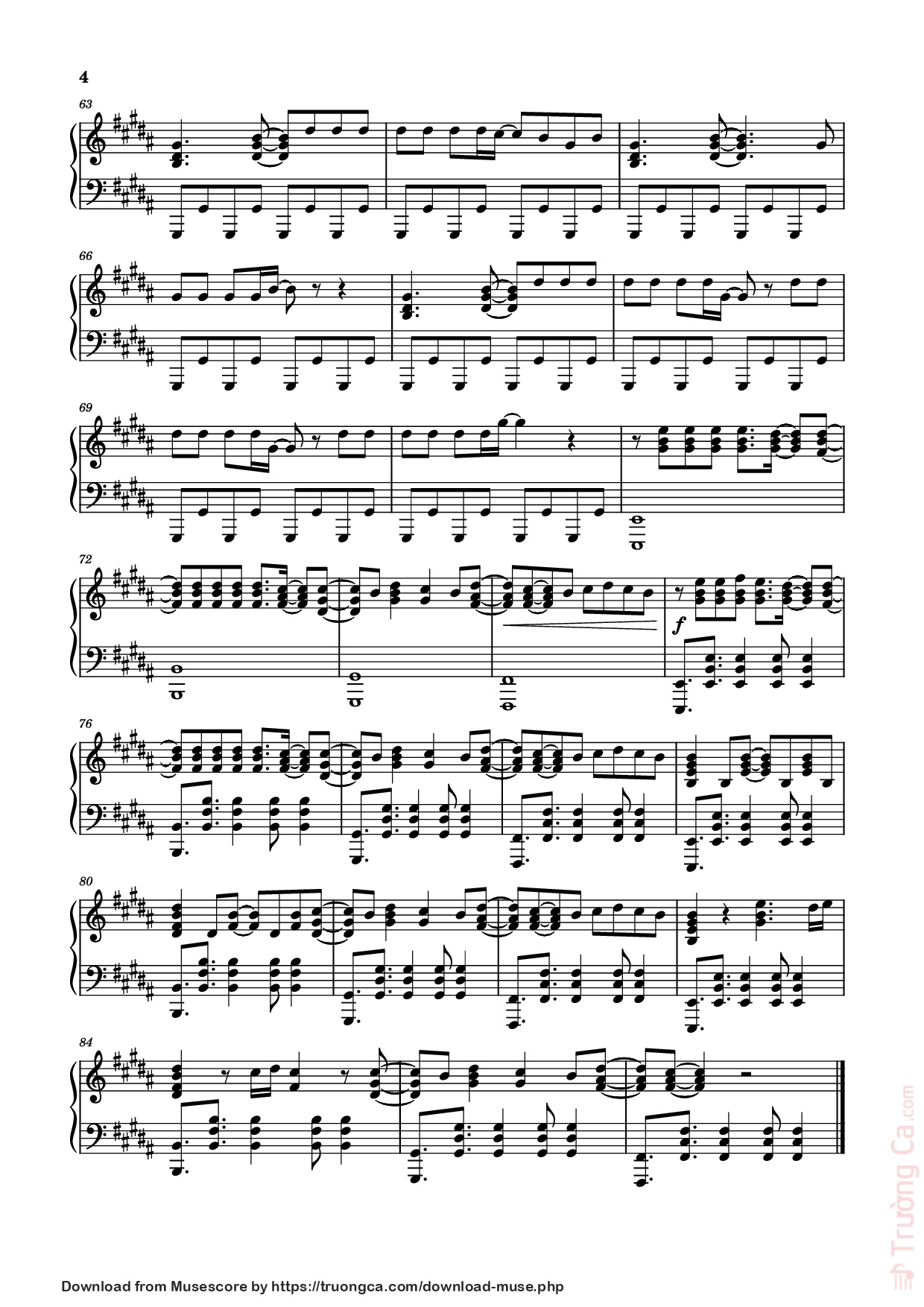 Page 4 of Sheet music PDF Piano Before You Leave Me Piano - Alex Warren