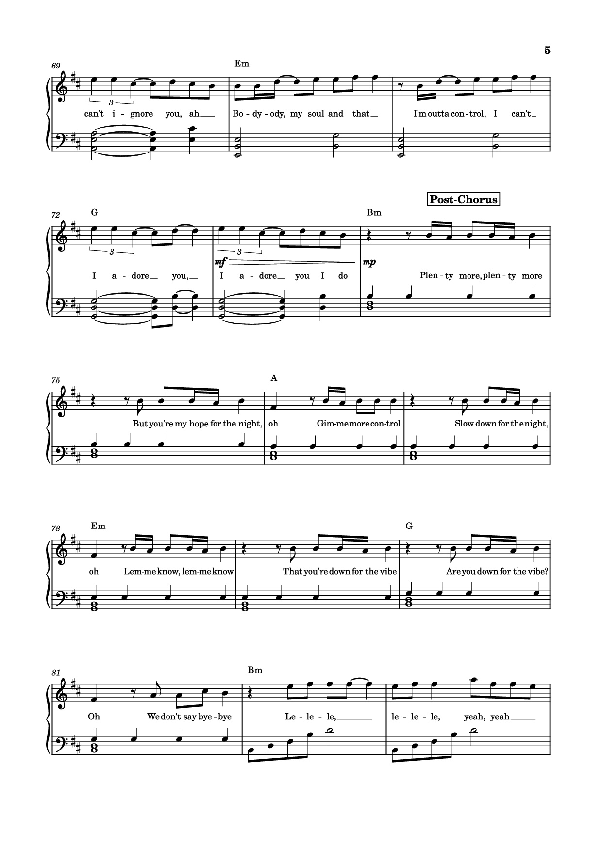 Page 5 of Sheet music PDF Piano I ADORE YOU Piano - HUGEL