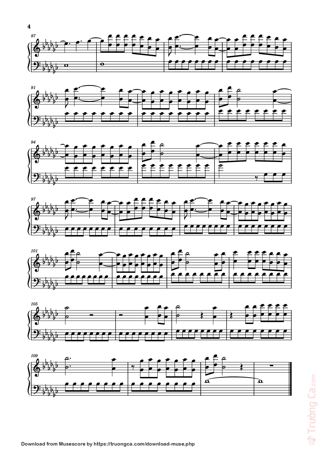 Page 4 of Sheet music PDF Piano Tattoo Piano - Wesley Steenbergen