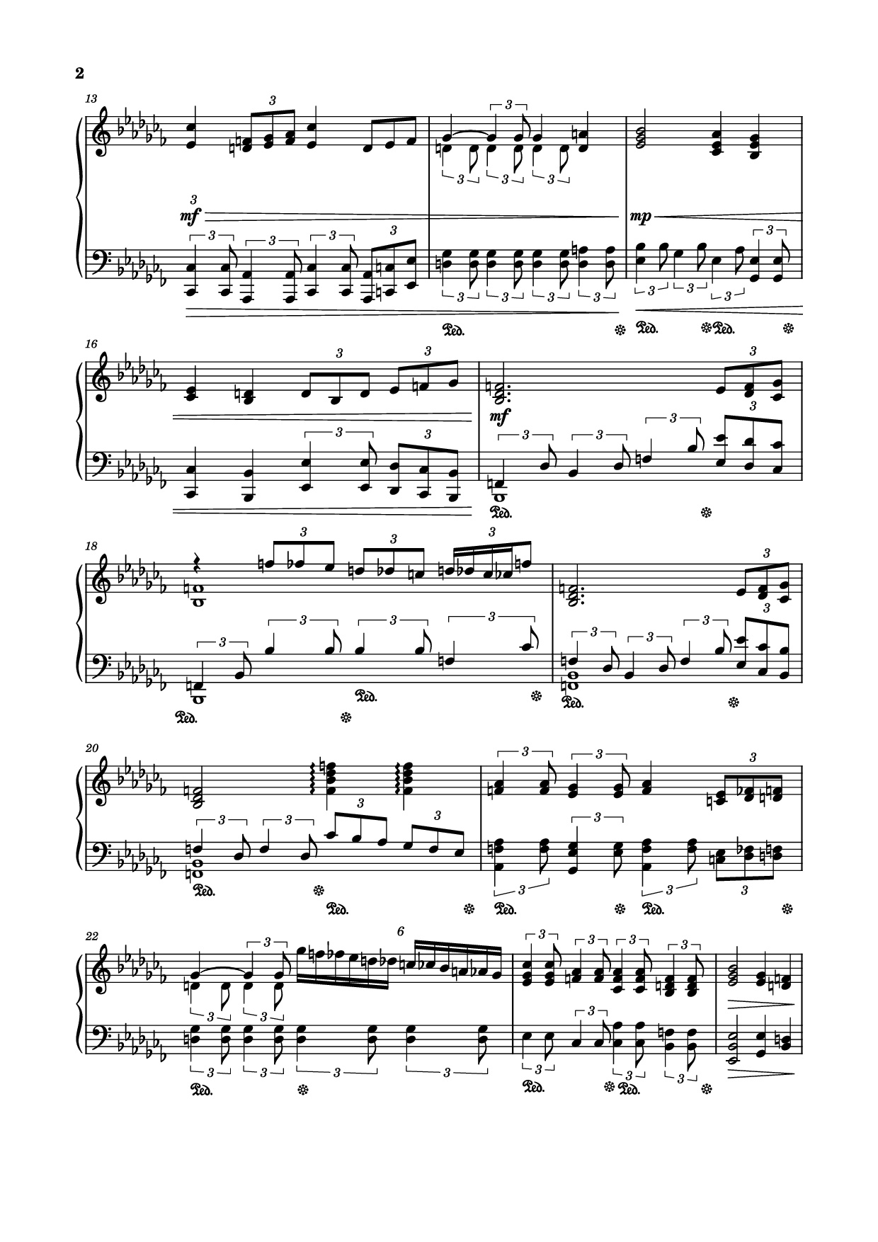 Page 2 of Sheet music PDF Piano Fox Song theme (Alisa theme) Piano - Comp. Vladimir Bulaev