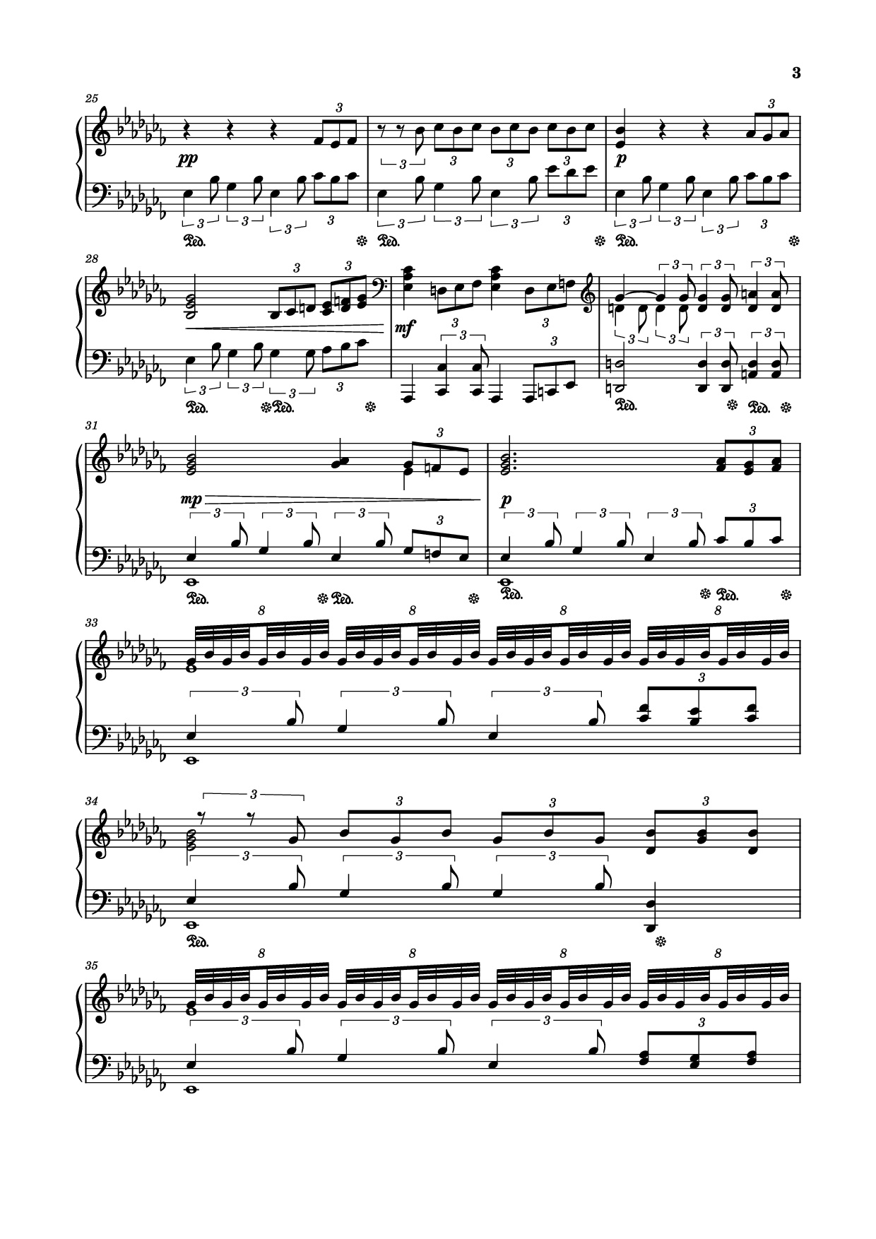 Page 3 of Sheet music PDF Piano Fox Song theme (Alisa theme) Piano - Comp. Vladimir Bulaev